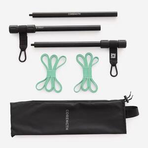 Barra Musculación Portátil 2 Bandas Elásticas 10 kg