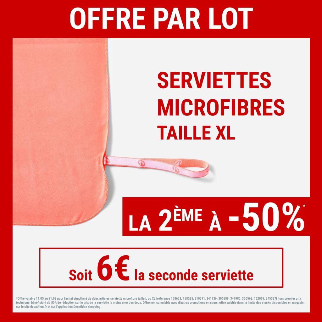 Serviette de bain microfibre corail taille xl 110 x 175 cm