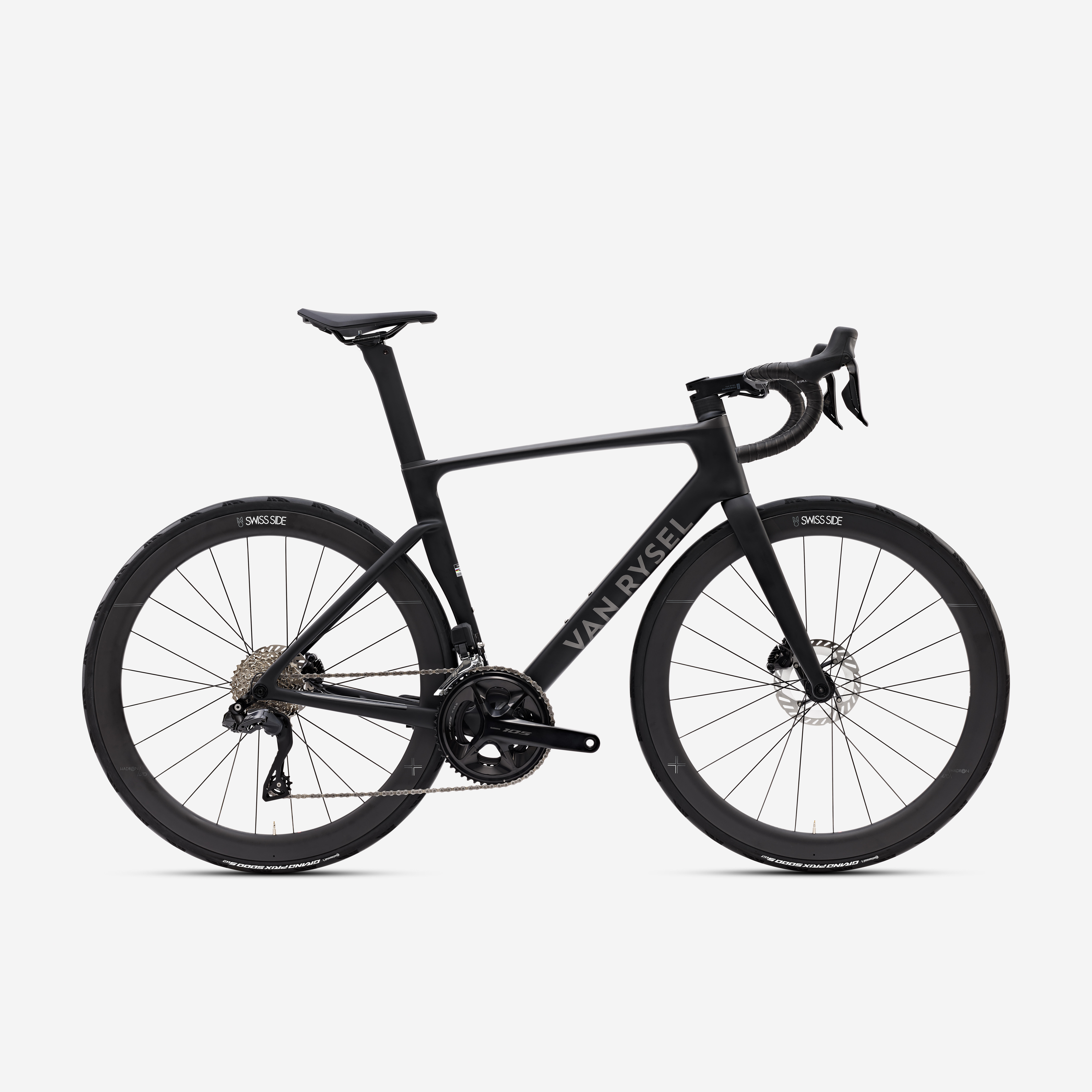 VAN RYSEL Rennrad Race RCR-R CF Shimano 105 Di2 Powermeter Schwarz | 03608391955045 VAN RYSEL Rennrad Race RCR-R CF Shimano 105 Di2 Powermeter Schwarz | 03608391955045