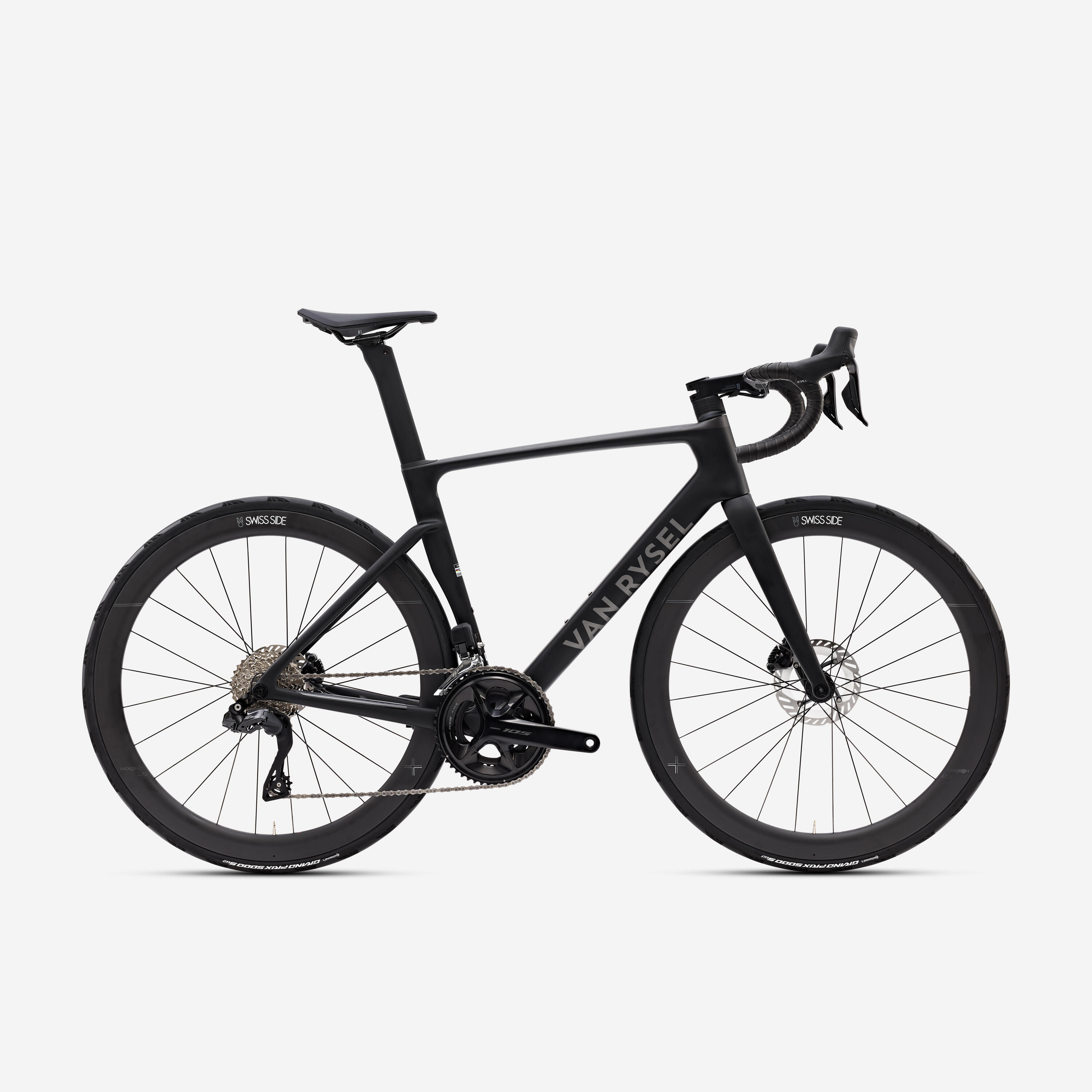 VAN RYSEL Rennrad Race RCR-R CF Shimano 105 Di2 Powermeter Schwarz 