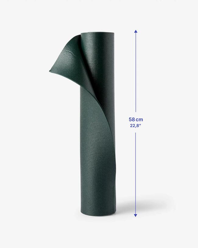 Eine grüne Yogamatte.