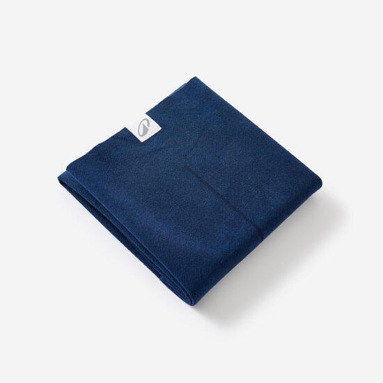 Antislip handdoek voor yoga 183 cm x 61 cm x 1 mm staalblauw