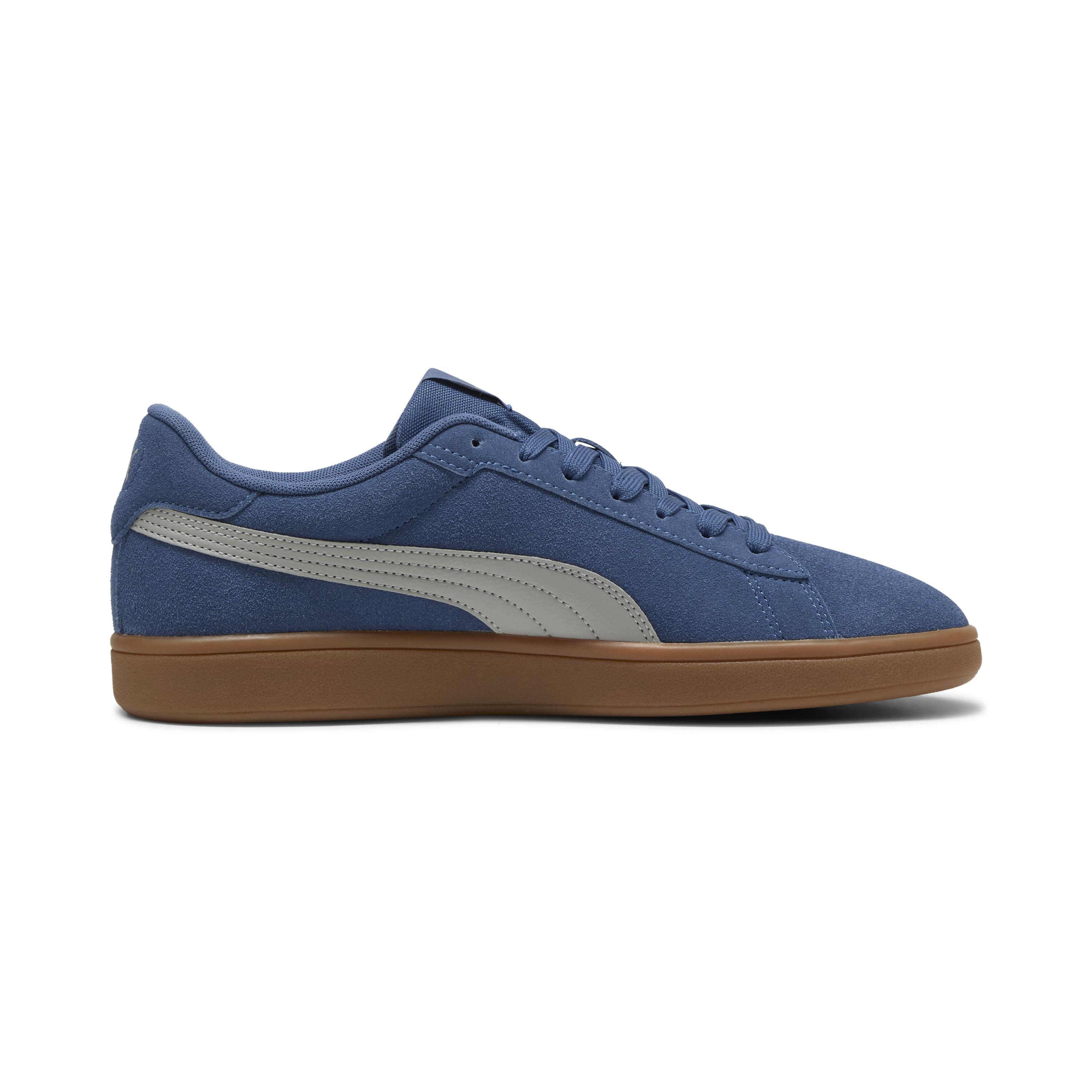 chaussure sneaker PUMA SMASH femme  suede bleu semelle  gomme 6/6