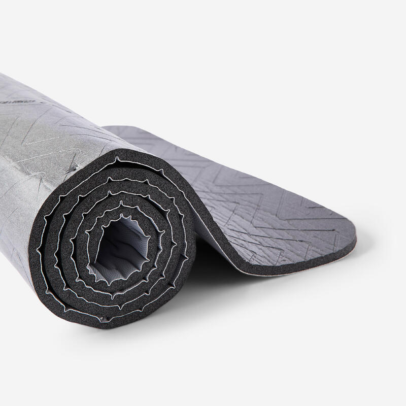 Tapis de fitness résistant épaisseur 10 mm, gris clair