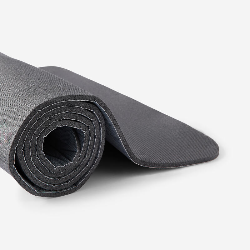 Tapis de fitness résistant et adhérent épaisseur 8 mm, gris