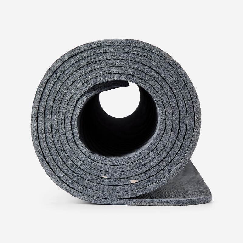 Weiche Yogamatte Grösse XL 200 x 75 cm x 5 mm, grau