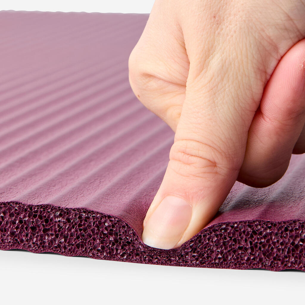 Tapis de Pilates confort épaisseur 15 mm, bordeaux