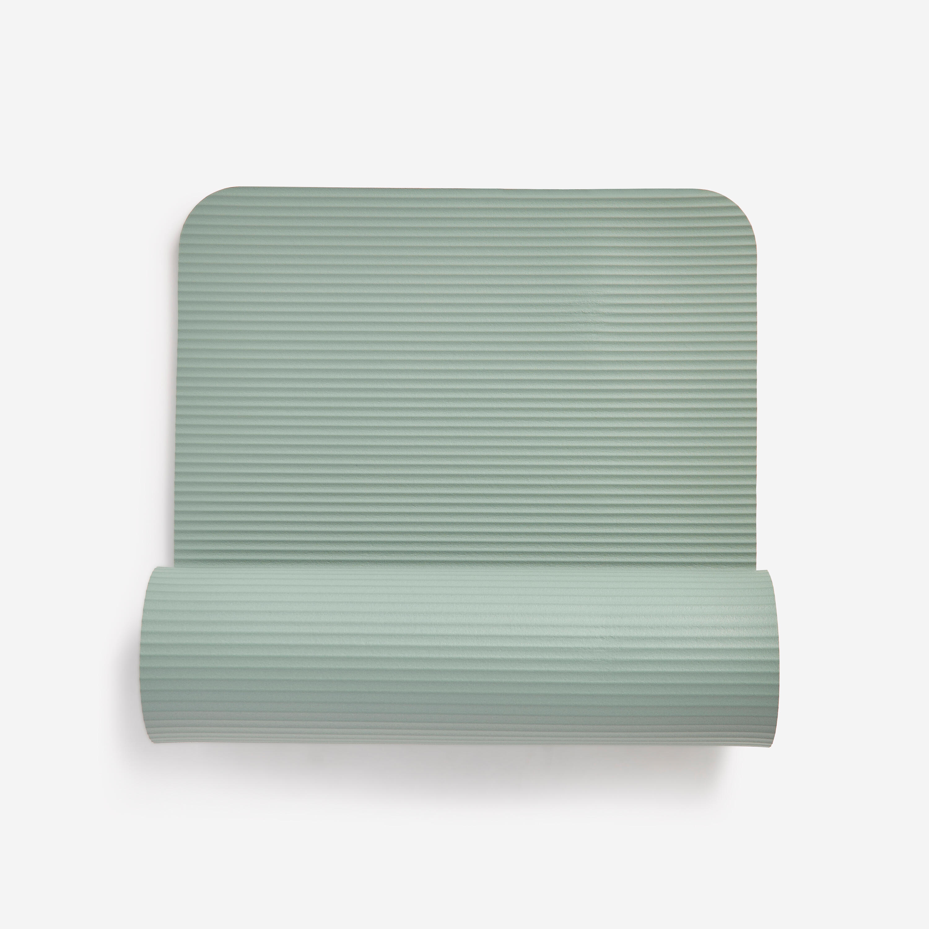 Pilates Floor Mat Comfort 500 - 170 cm x 58 cm x 15 mm - Khaki