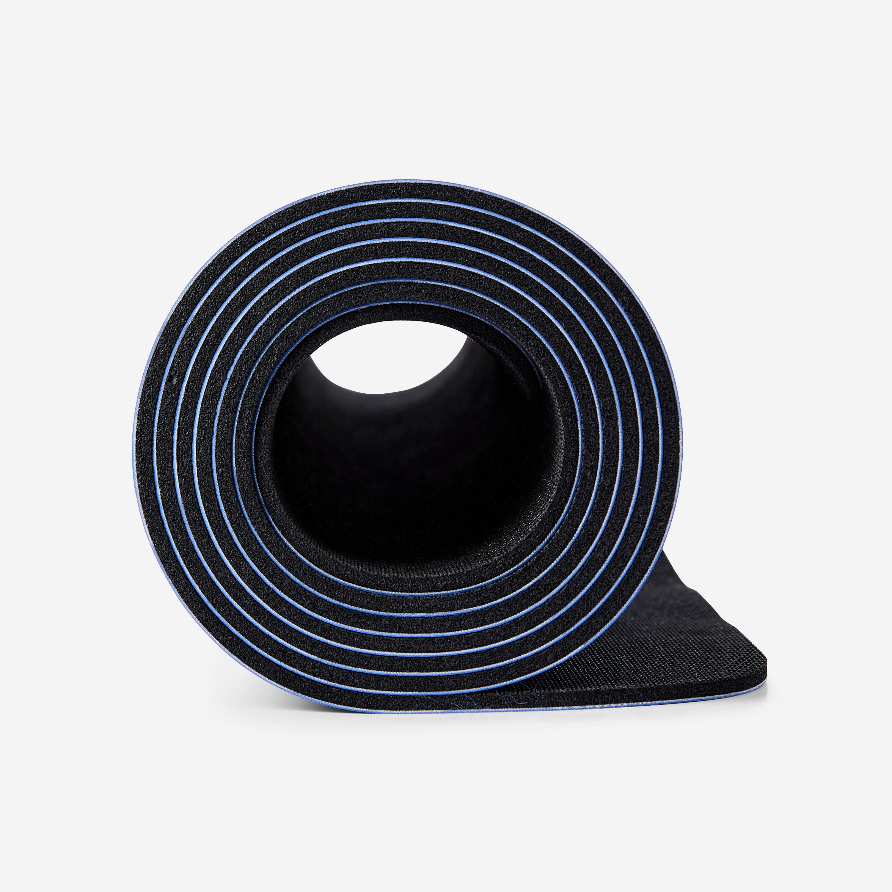 Yoga Mat 4mm Thick, Rubber Foam, 185 x 65 cm with Carry Straps – Blue