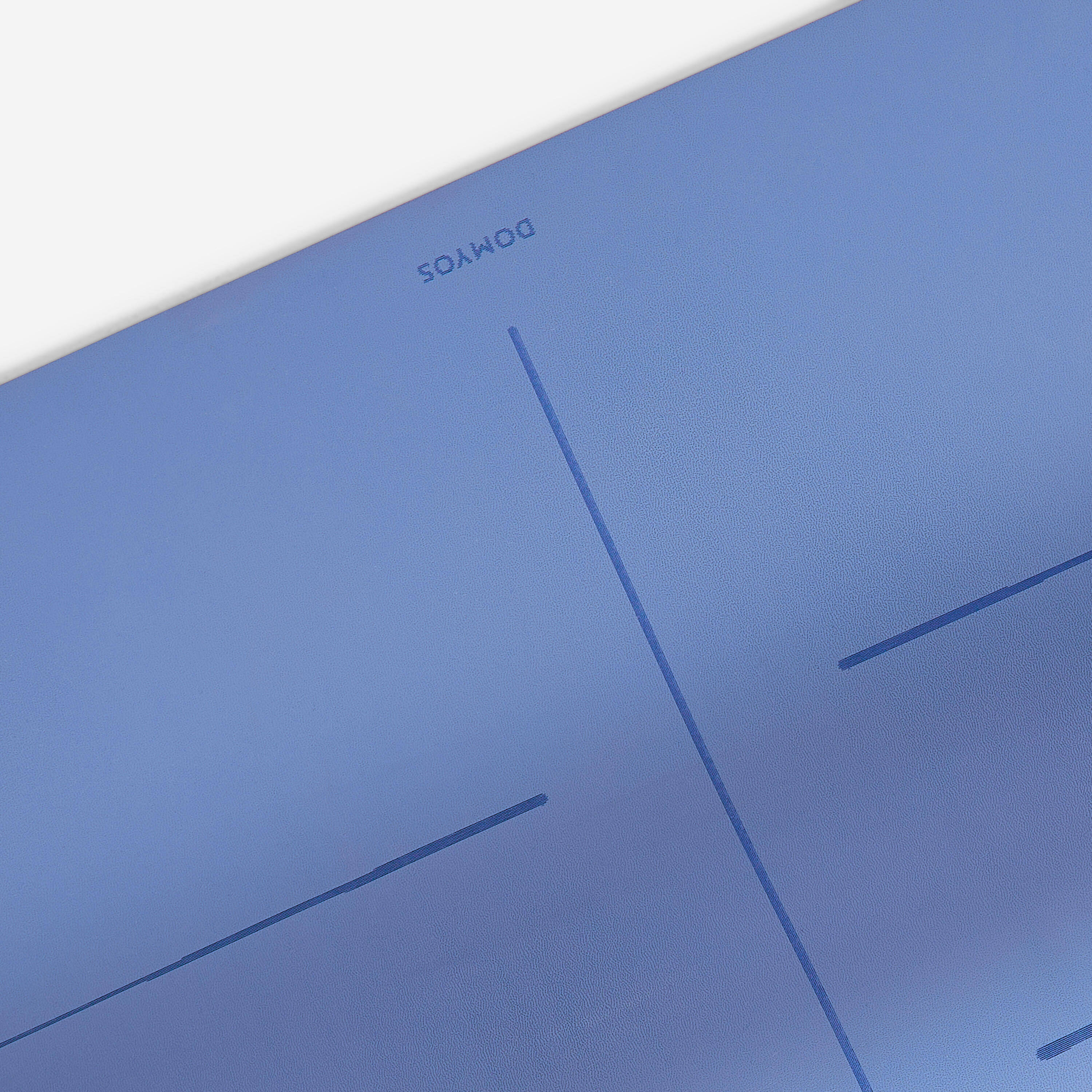 Yoga Mat 4mm Thick, Rubber Foam, 185 x 65 cm with Carry Straps – Blue -  5