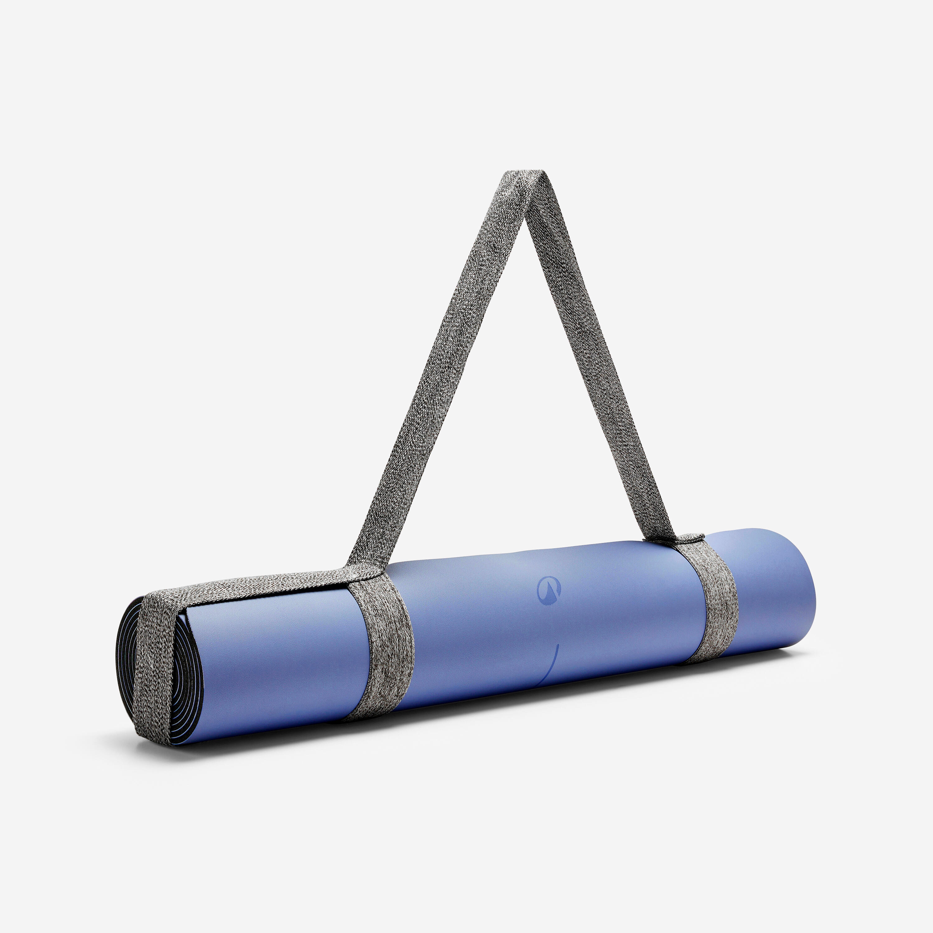 Yoga Mat 4mm Thick, Rubber Foam, 185 x 65 cm with Carry Straps – Blue
