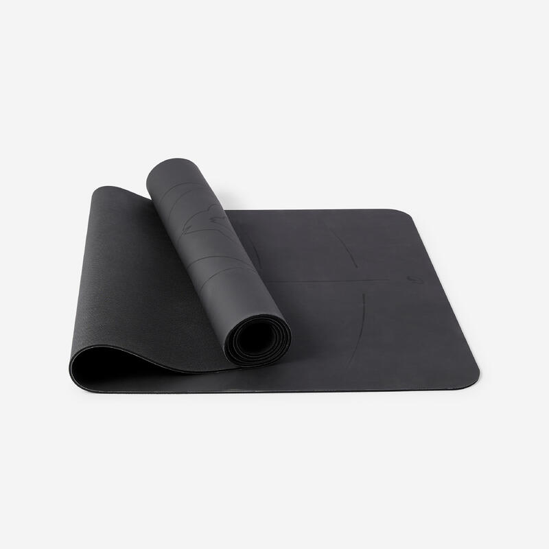 Tapis yoga ultra adhérent 185cm x 65 cm x 4mm - noir