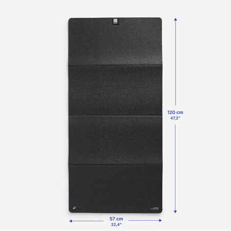 8 mm Thick Indoors and Outdoors Durable Folding Fitness Mat - Black