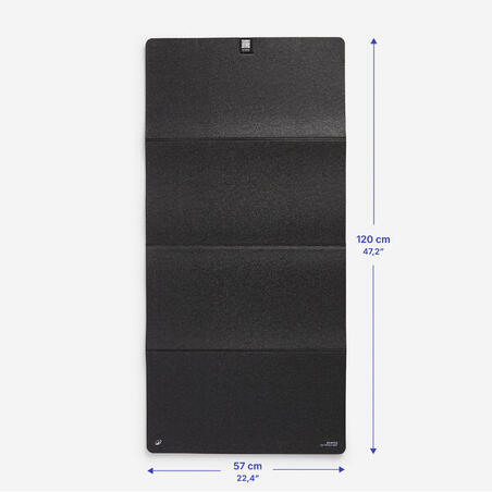 Килимок для фітнесу складаний 8 мм чорний