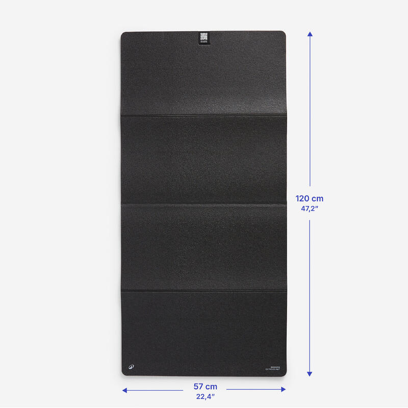 Saltea pliabilă Fitness In & Out Interior și exterior 8 mm Negru