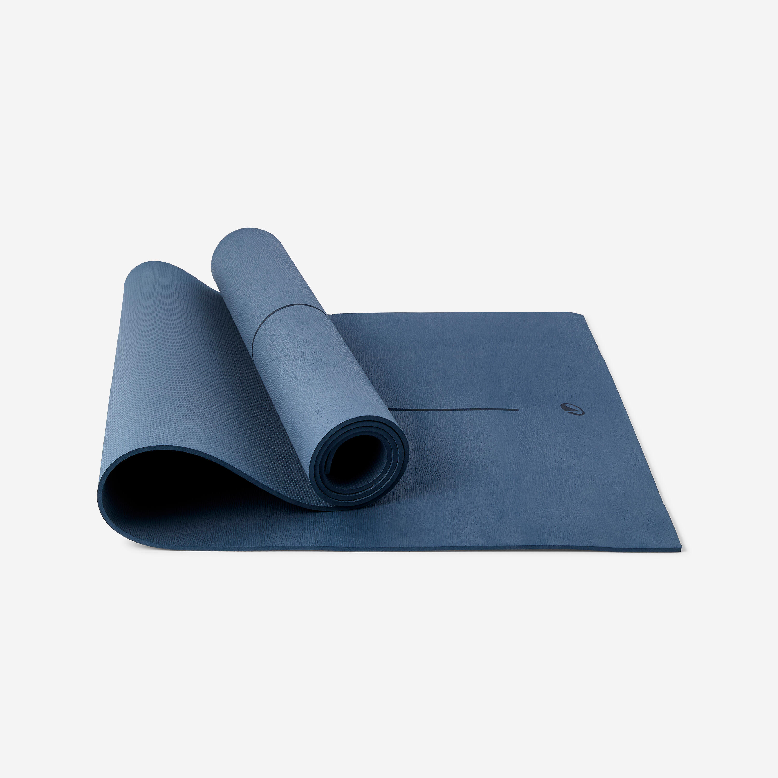 Beginner Yoga Mat 180 cm x 58 cm x 5 mm - Dark Blue