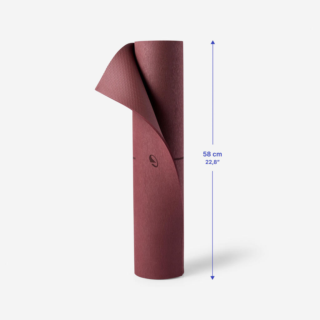 Braon prostirka za jogu za početnike (180 cm x 58 cm x 5 mm)