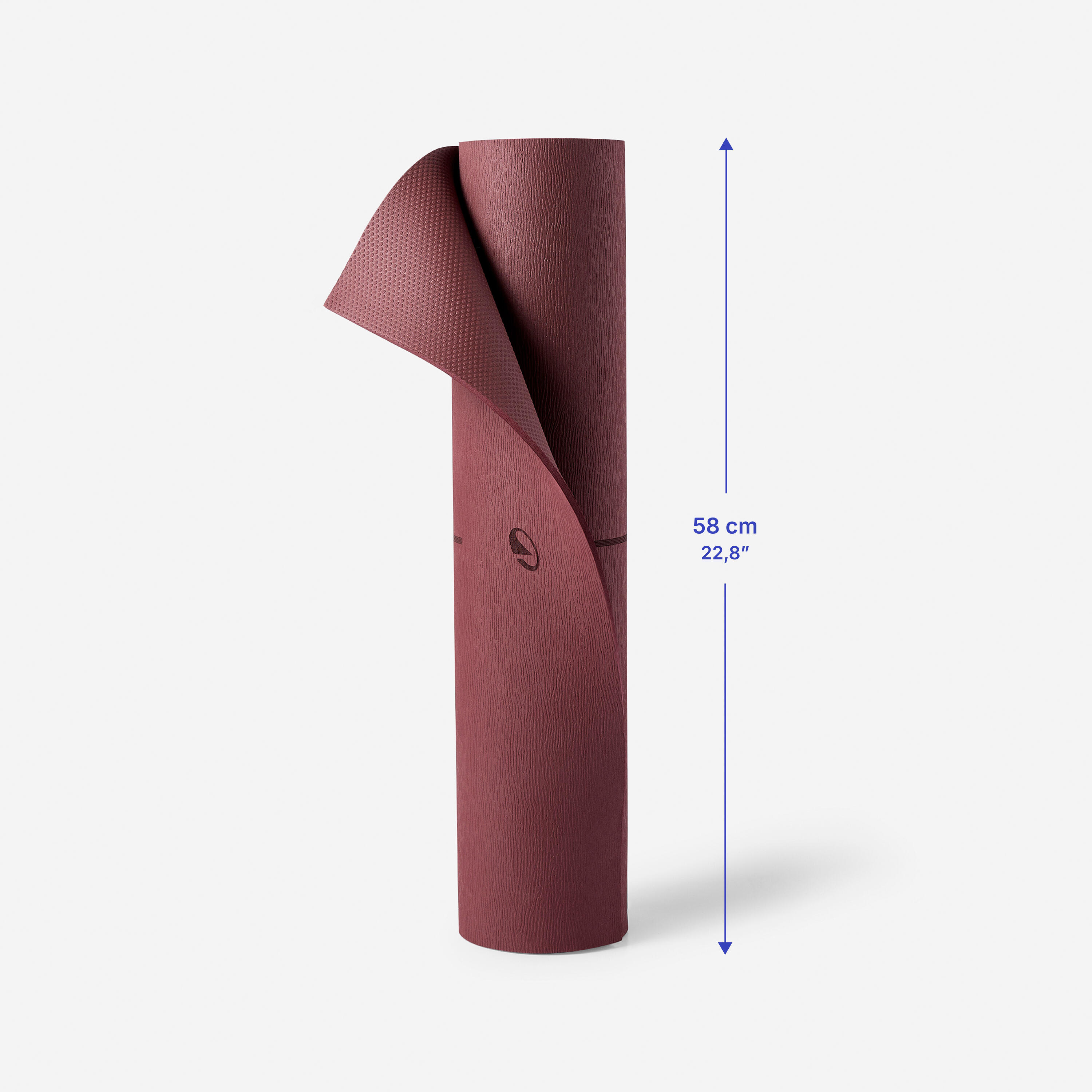 Tapete de Yoga Nível Principiante Aderência e Conforto 5 mm Castanho 6/7