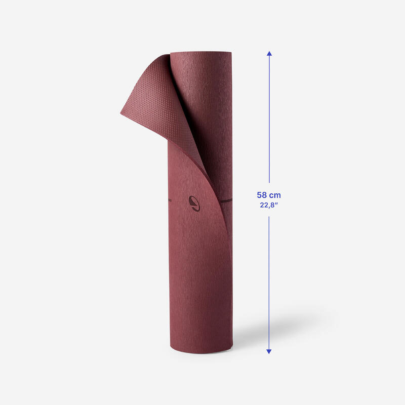 Yogamatte Einsteiger 180 cm x 58 cm x 5 mm, braun