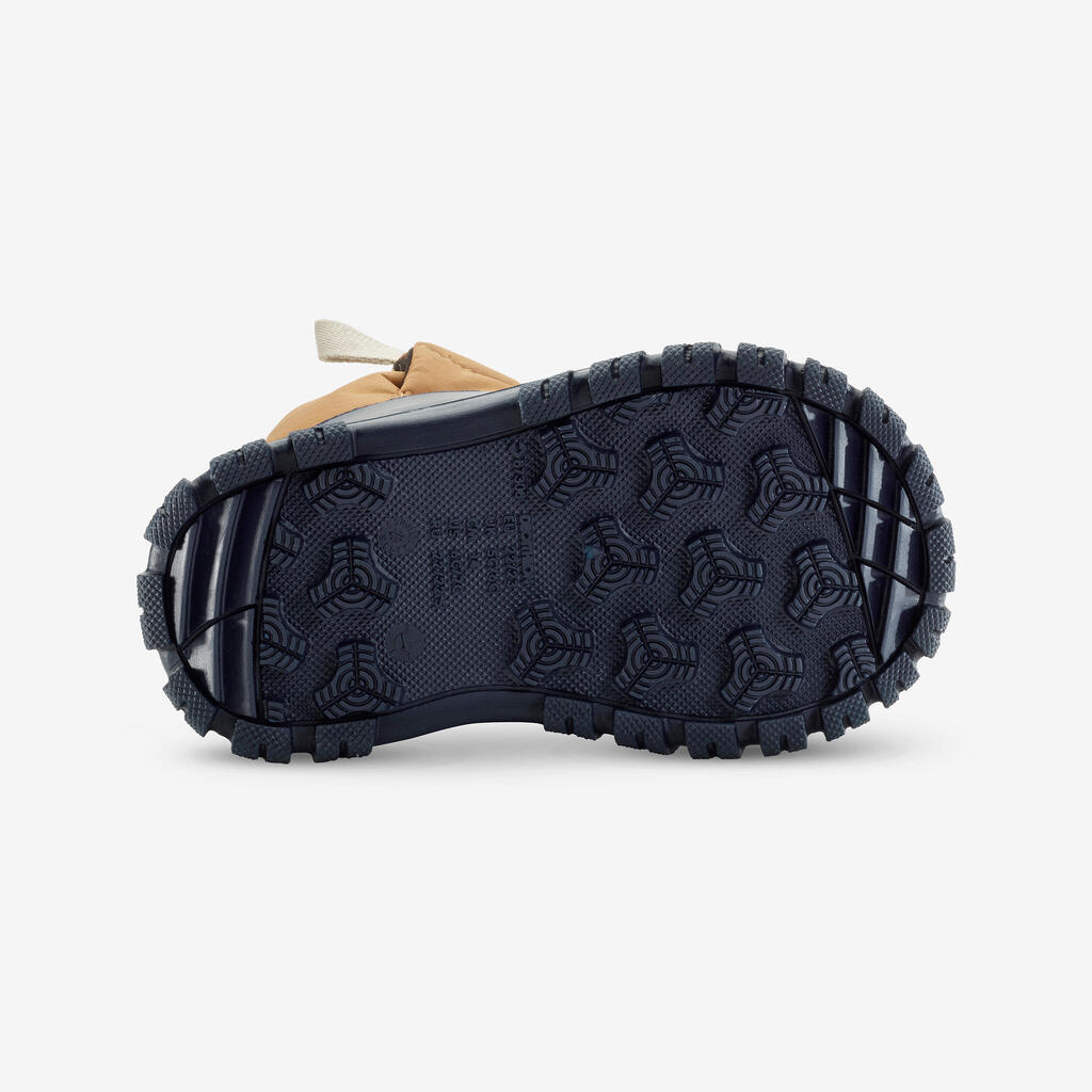 Παιδικές ζεστές μπότες χιονιού 500 - 1-3 ετών - Καφέ και μαύρο