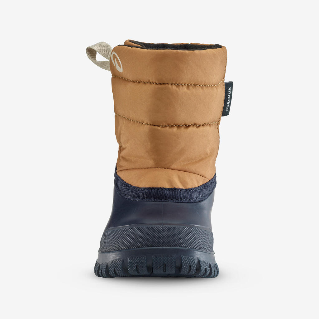 Παιδικές ζεστές μπότες χιονιού 500 - 1-3 ετών - Καφέ και μαύρο