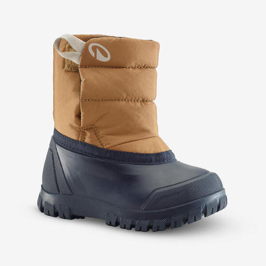 Botas de nieve cálidas niños 1-3 años, 500 marrón y azul marino