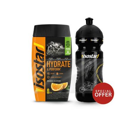 Offre spéciale boisson isotonique poudre HYDRATE&PERFORM orange 560g/Bidon 0.65L