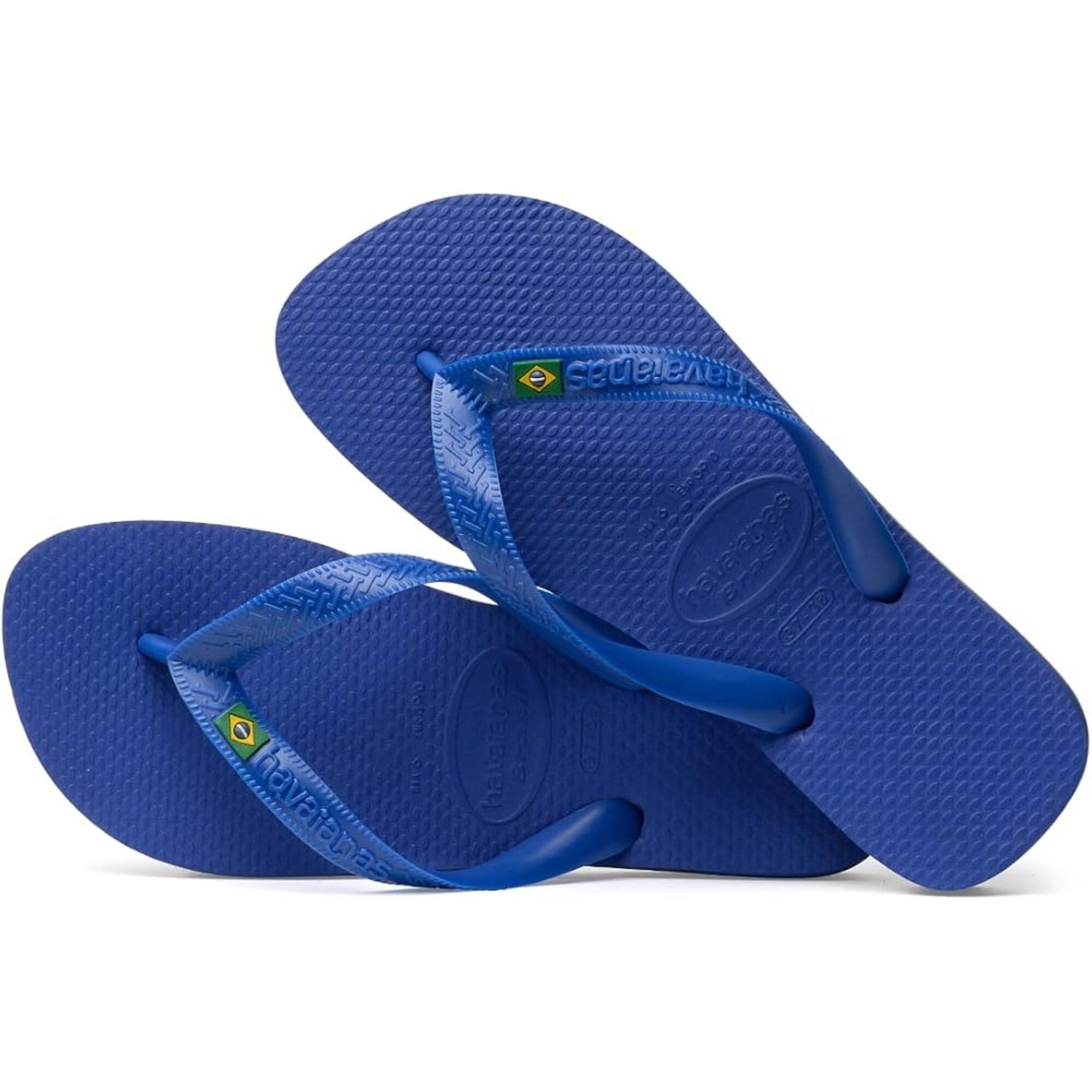 Chinelos de Surf Havaianas Logo Brasil Homem - Azul 3/4