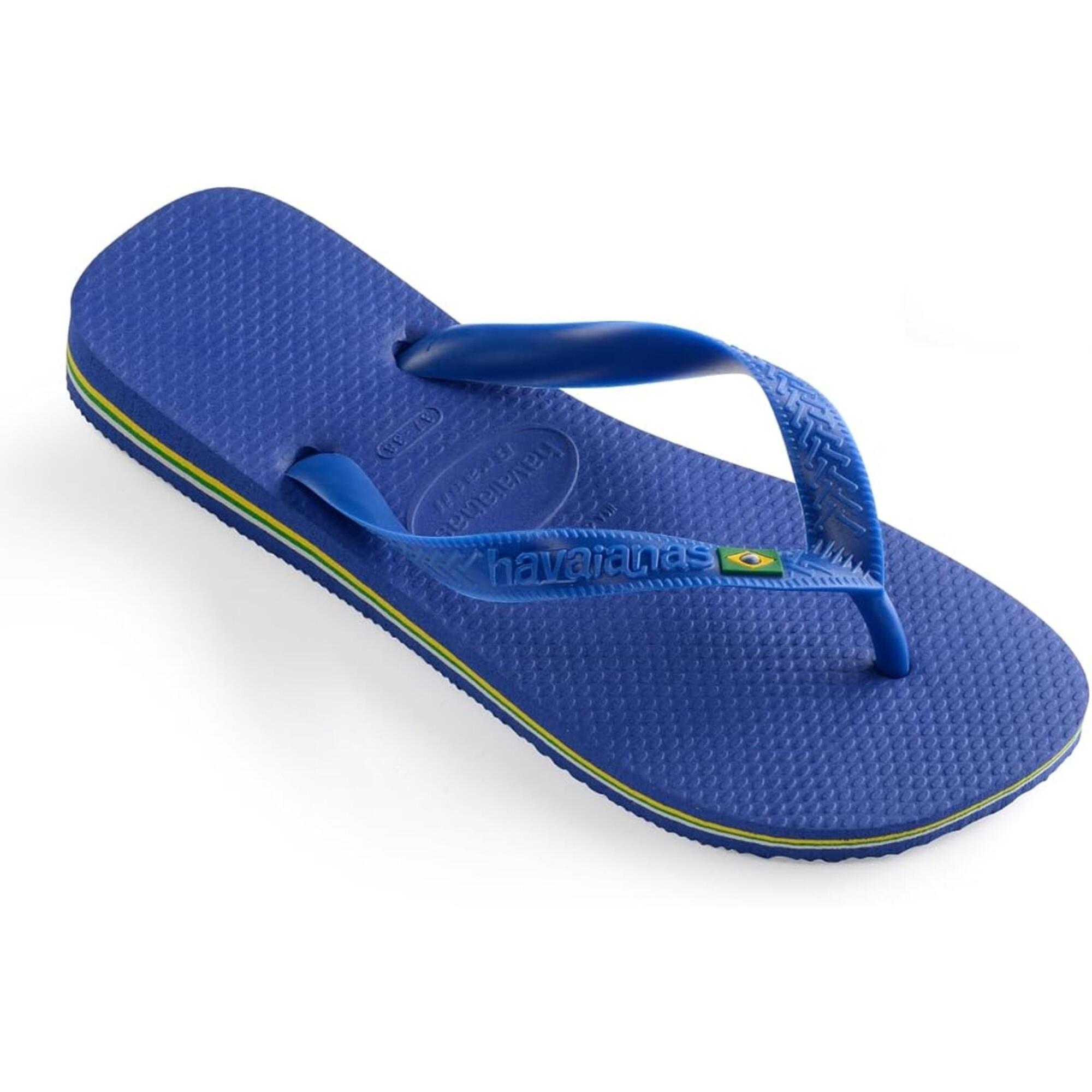 Chinelos de surf havaianas logo brasil homem - azul