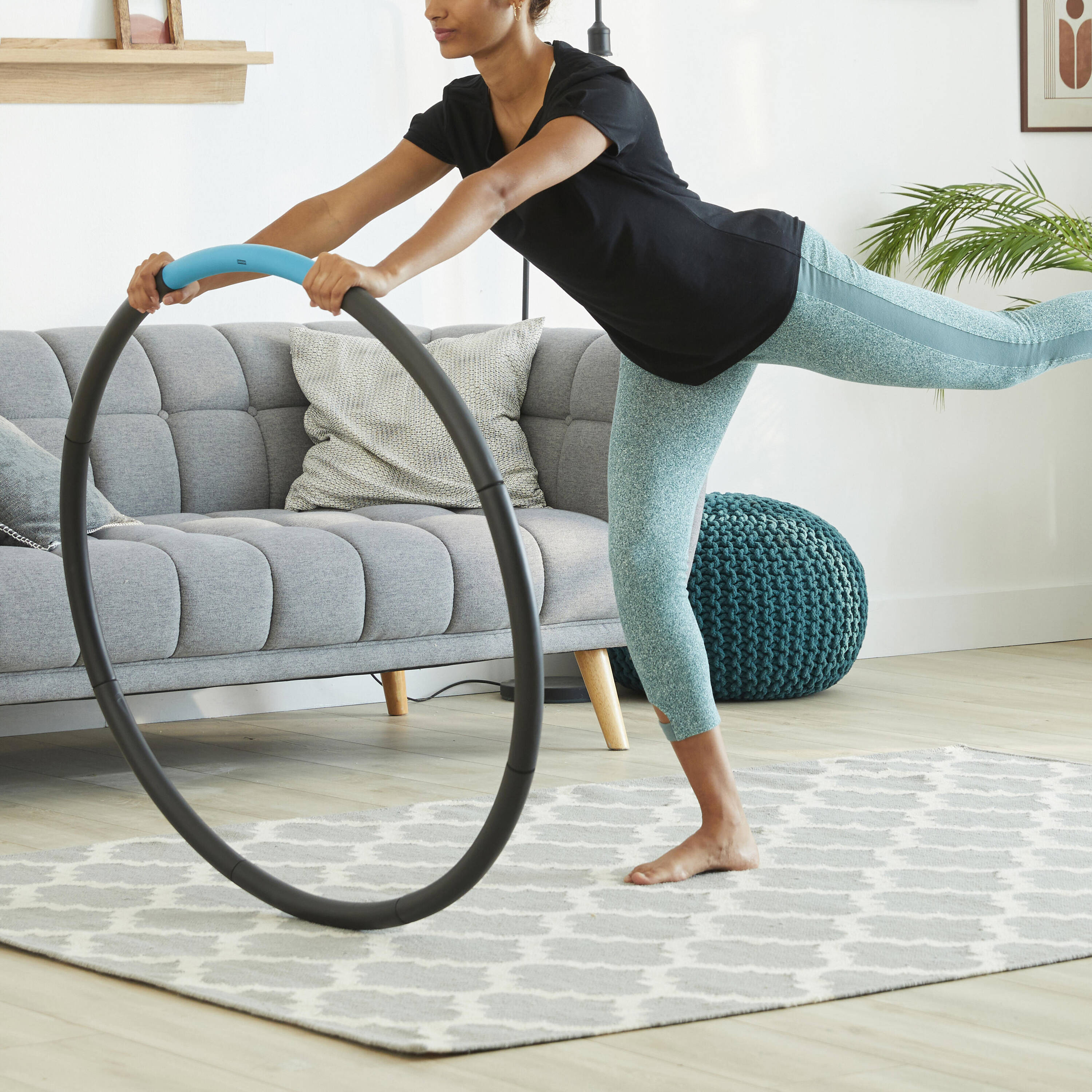 Hula Hoop Weighted For Gym 1.4 kg - Blue -  2