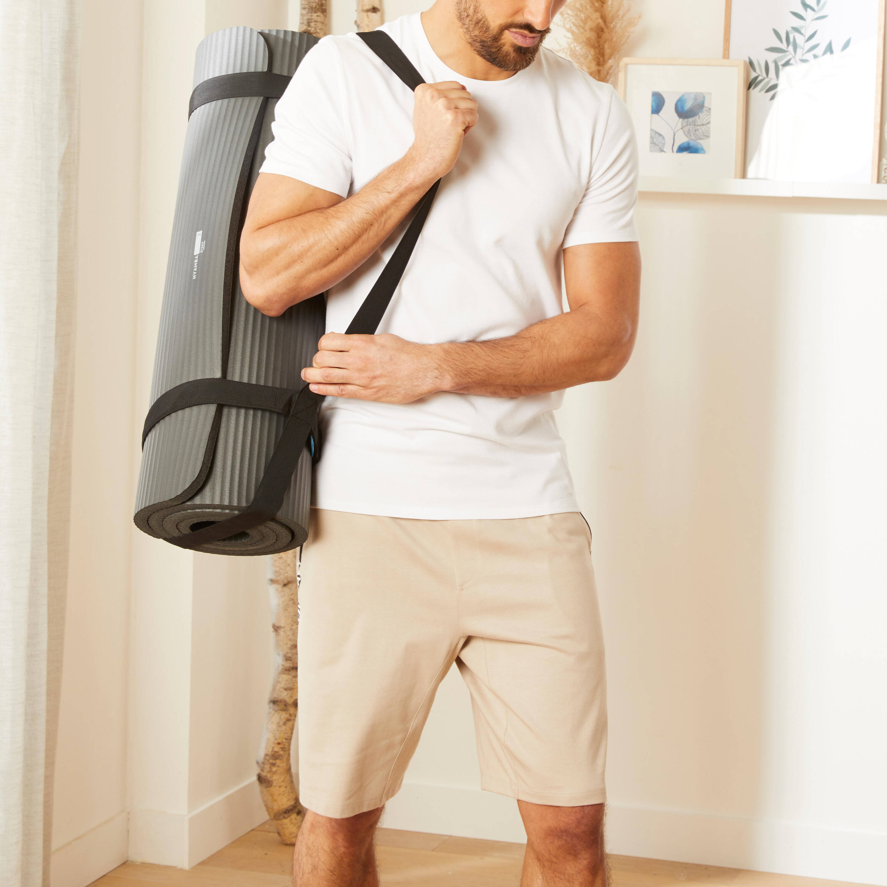 Adjustable Universal Fitness Mat Strap - Black -  2