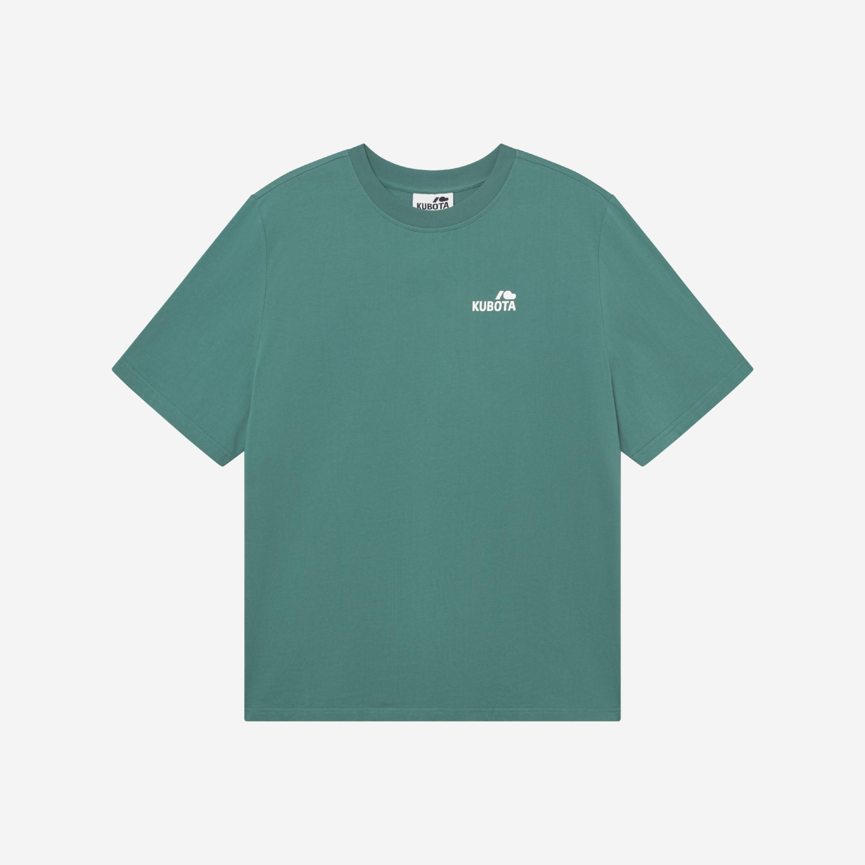 T-shirt Kubota ciemnozielony męski 3/4