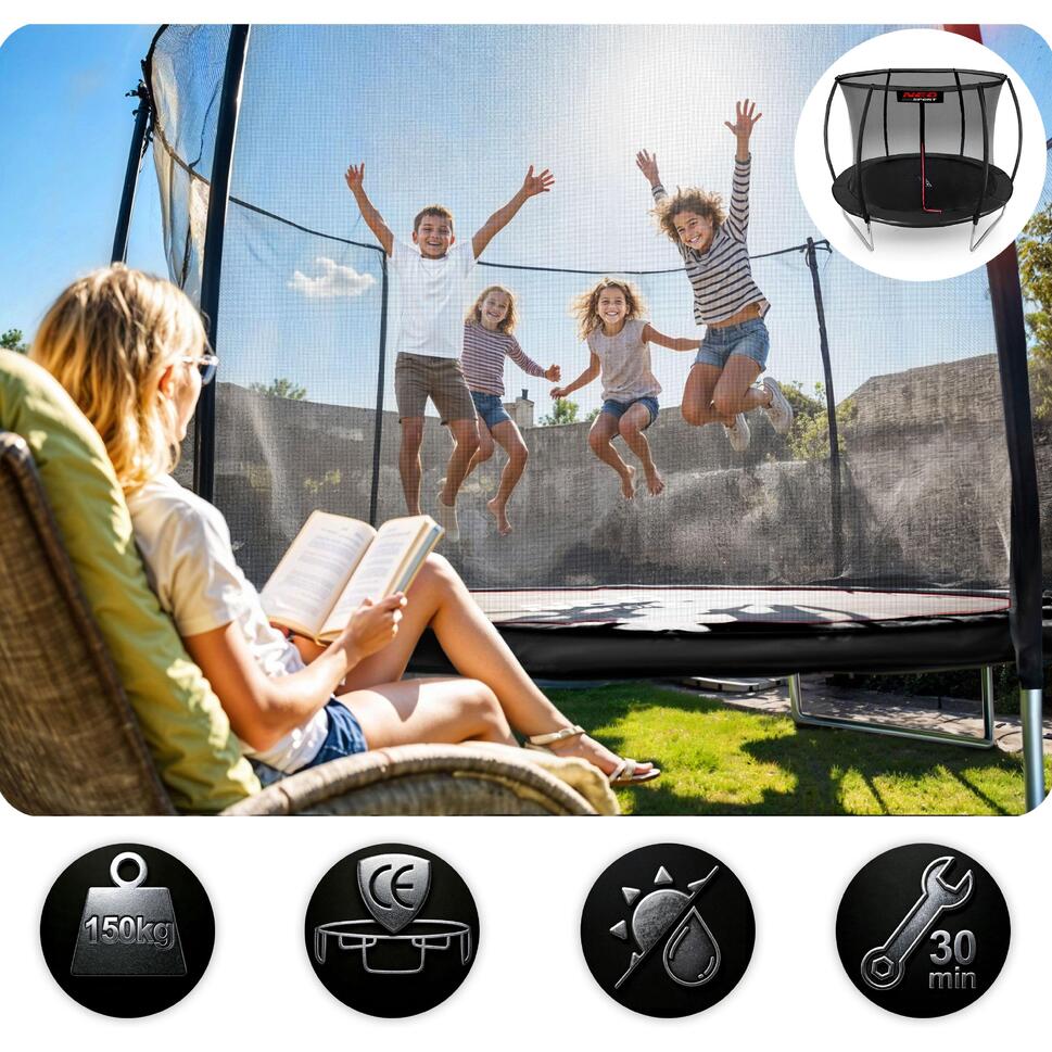 Trampolina Neo-Sport 312 cm / 10ft z siatką wewnętrzną