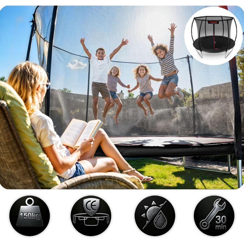 Trampolina Neo-Sport 312 cm / 10ft z siatką wewnętrzną