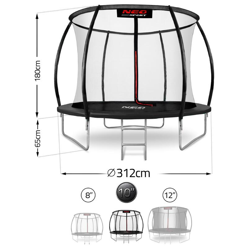 Trampolina Neo-Sport 312 cm / 10ft z siatką wewnętrzną