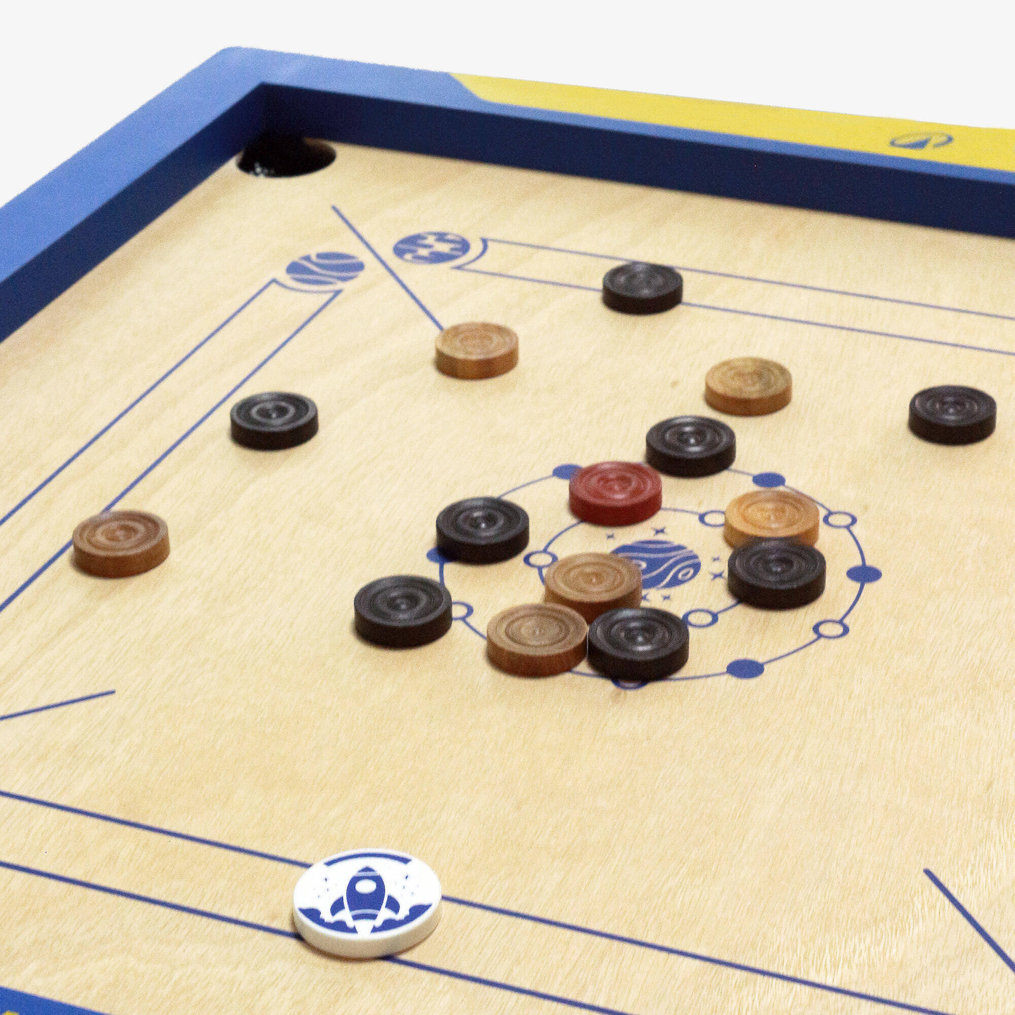 KIDS CARROM BOARD - PLAY 100 MINI BLUE -  5