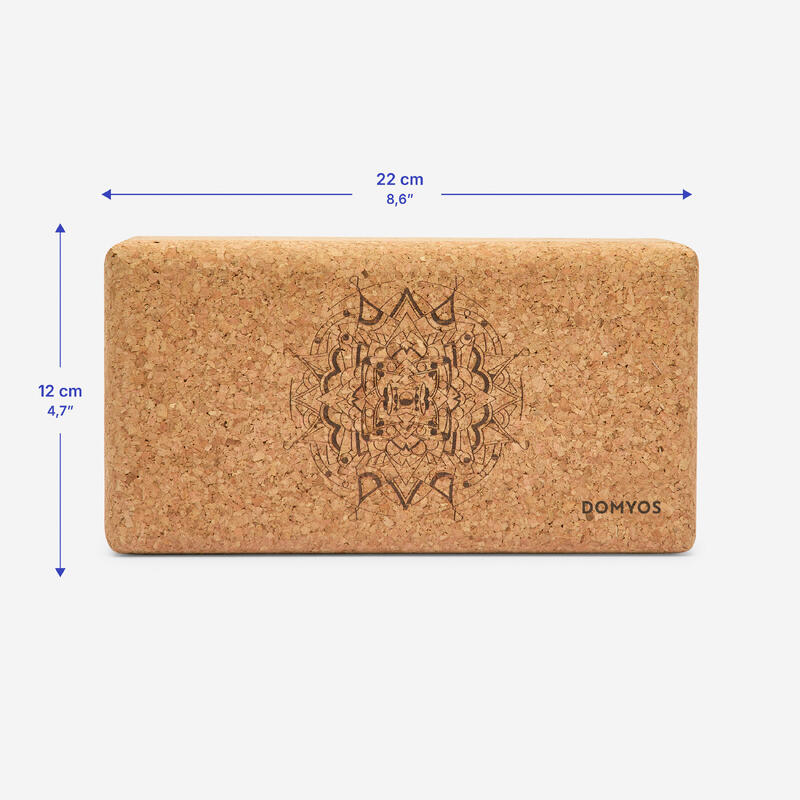 Cărămidă yoga din plută, cu imprimeu mandala