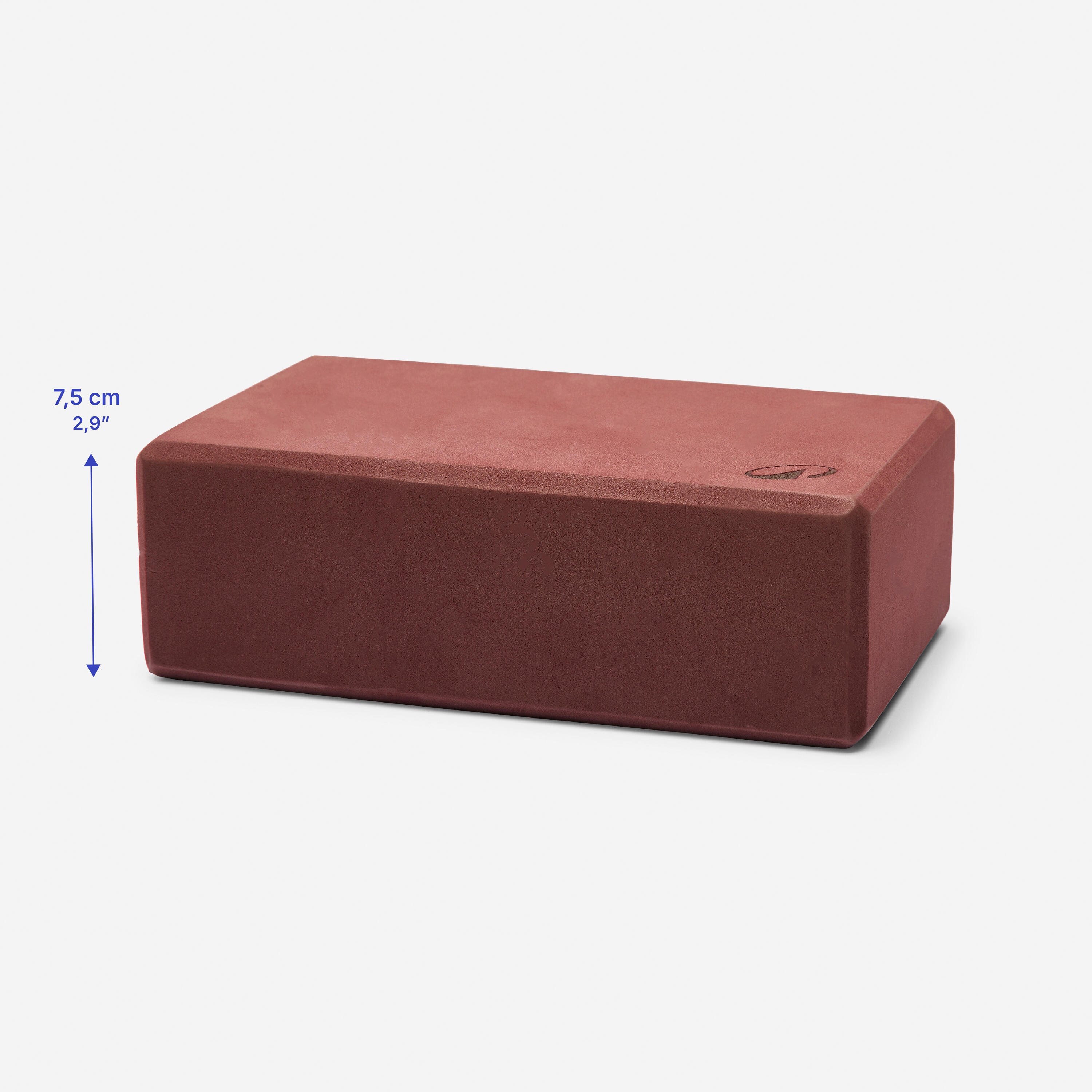 Yogablock aus Schaumstoff, Mahagonibraun 3/7