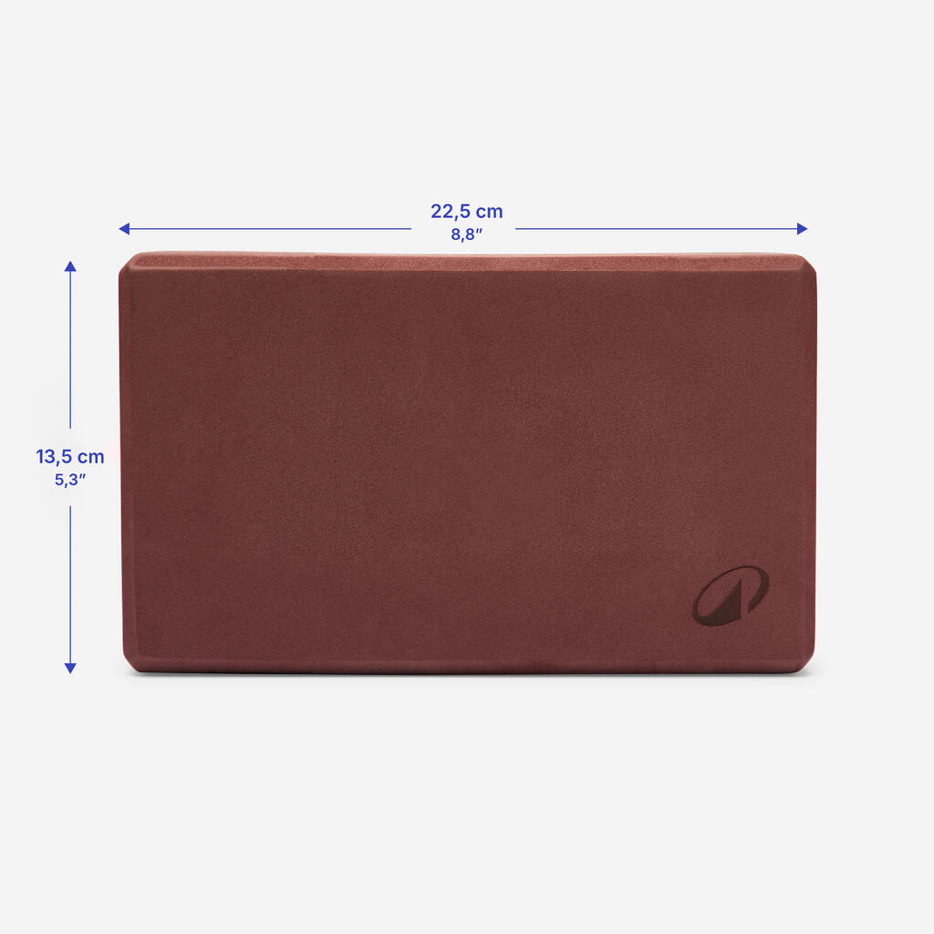 Bloque de espuma para yoga 20% de material reciclado caoba