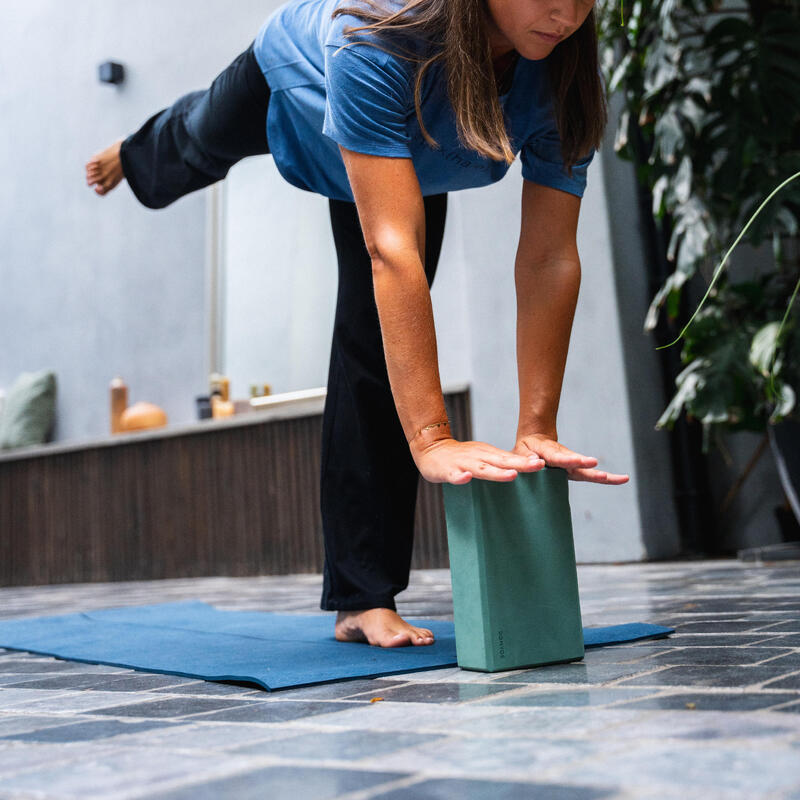 Brique de yoga en mousse, vert foncé