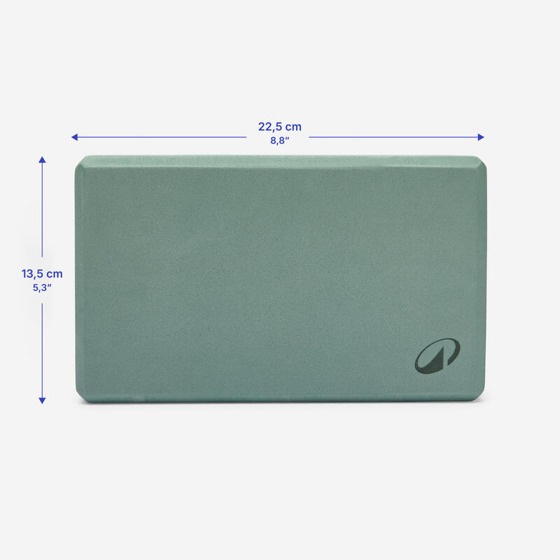 Brique de yoga en mousse, vert foncé