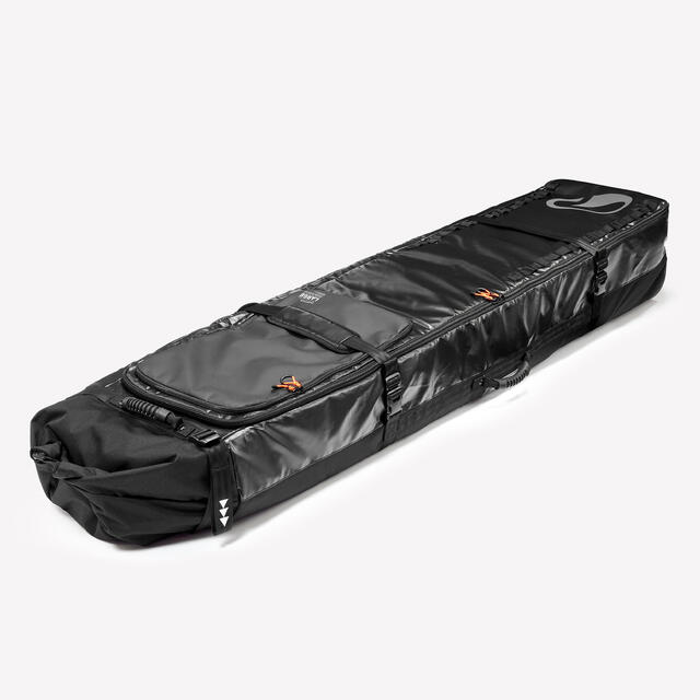 Husă de transport cu roți pentru 4 perechi de schiuri sau snowboarduri 900 Negru