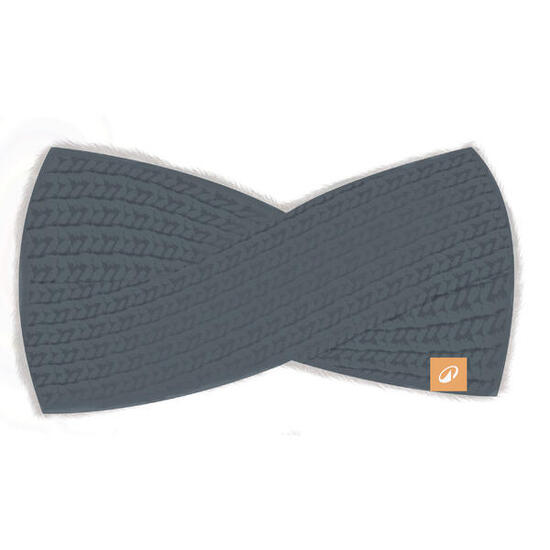 Geflochtenes Stirnband Damen, Wavy 500, Grau
