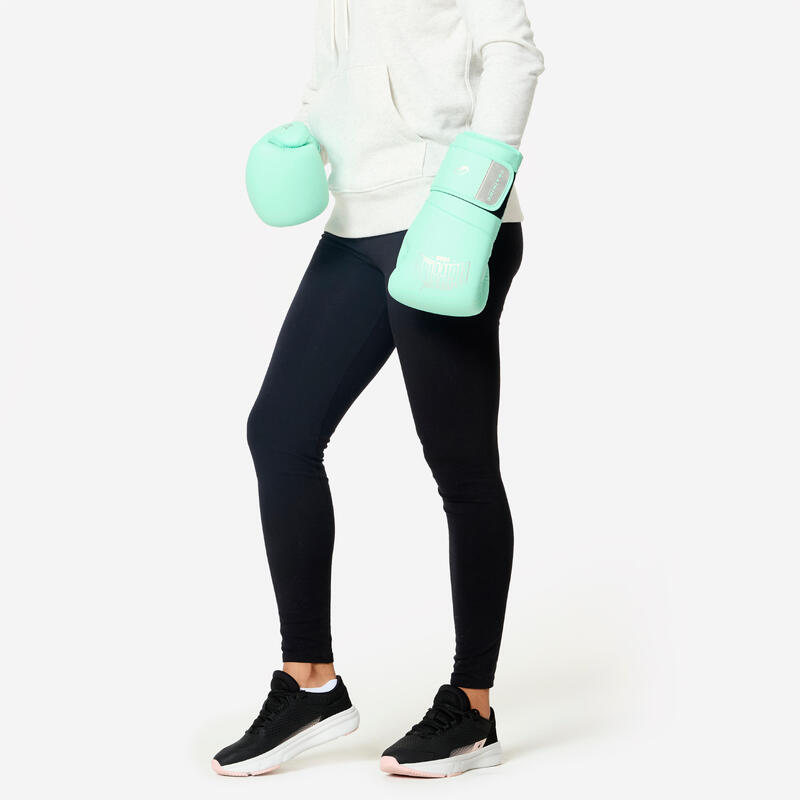 Gants de boxe training avec mousse ergonomique, vert