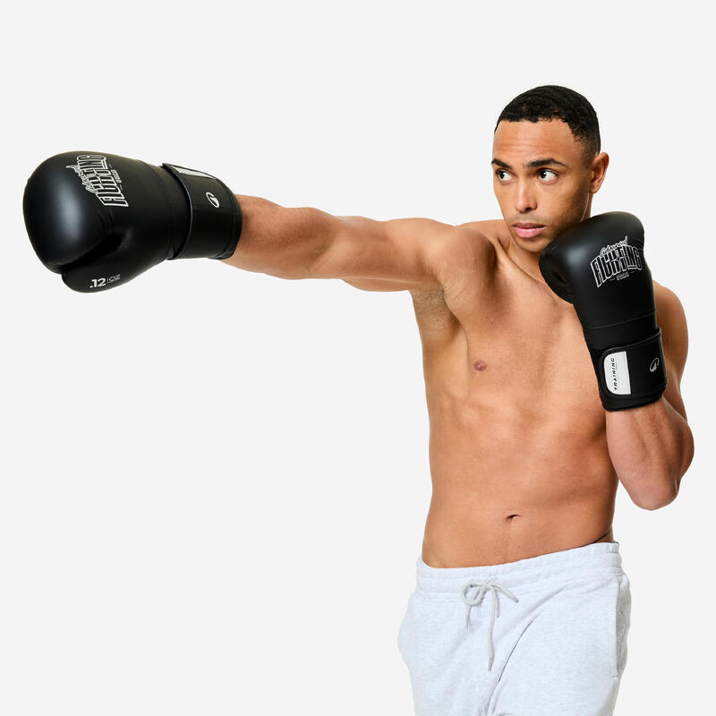Mănuși de box de antrenament cu spumă ergonomică, Negru