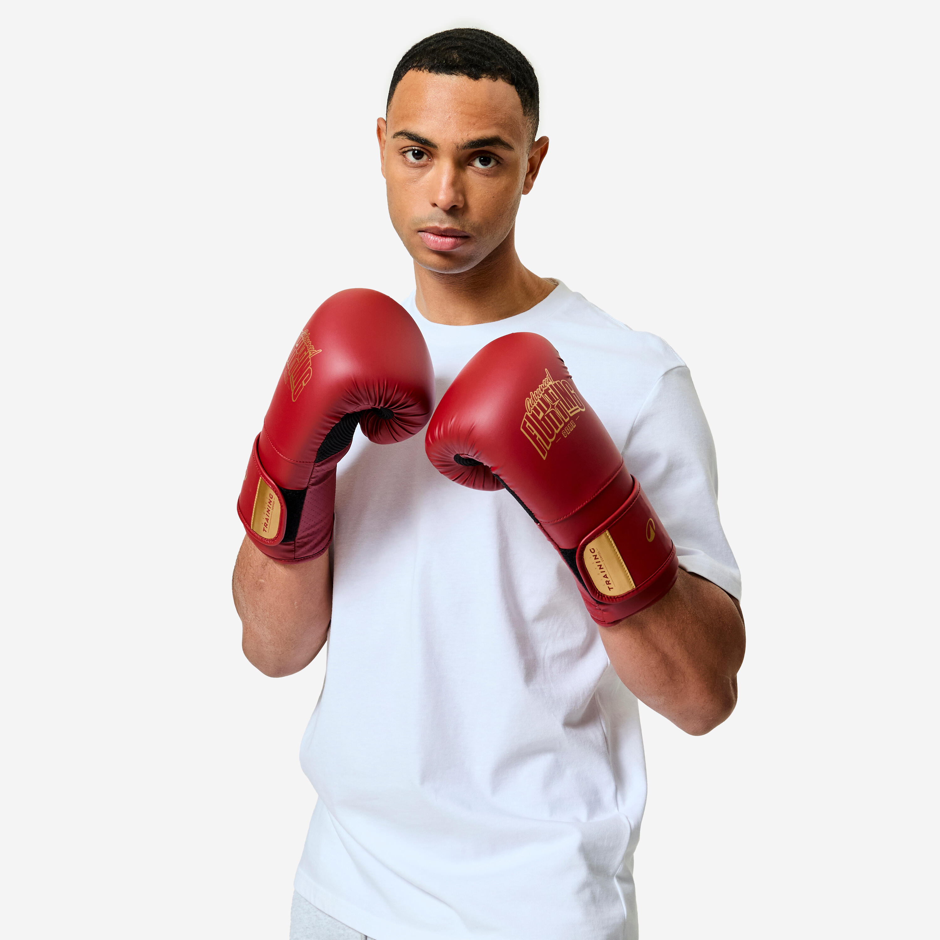 Gants de boxe training avec mousse ergonomique, rouge 10/10