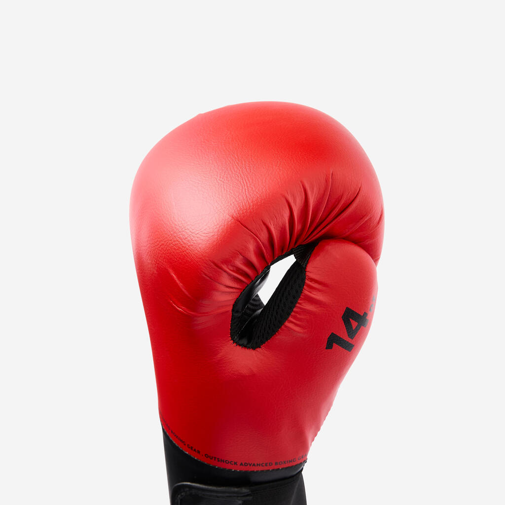 Adult Training Boxing Gloves Beginner - Red/Black