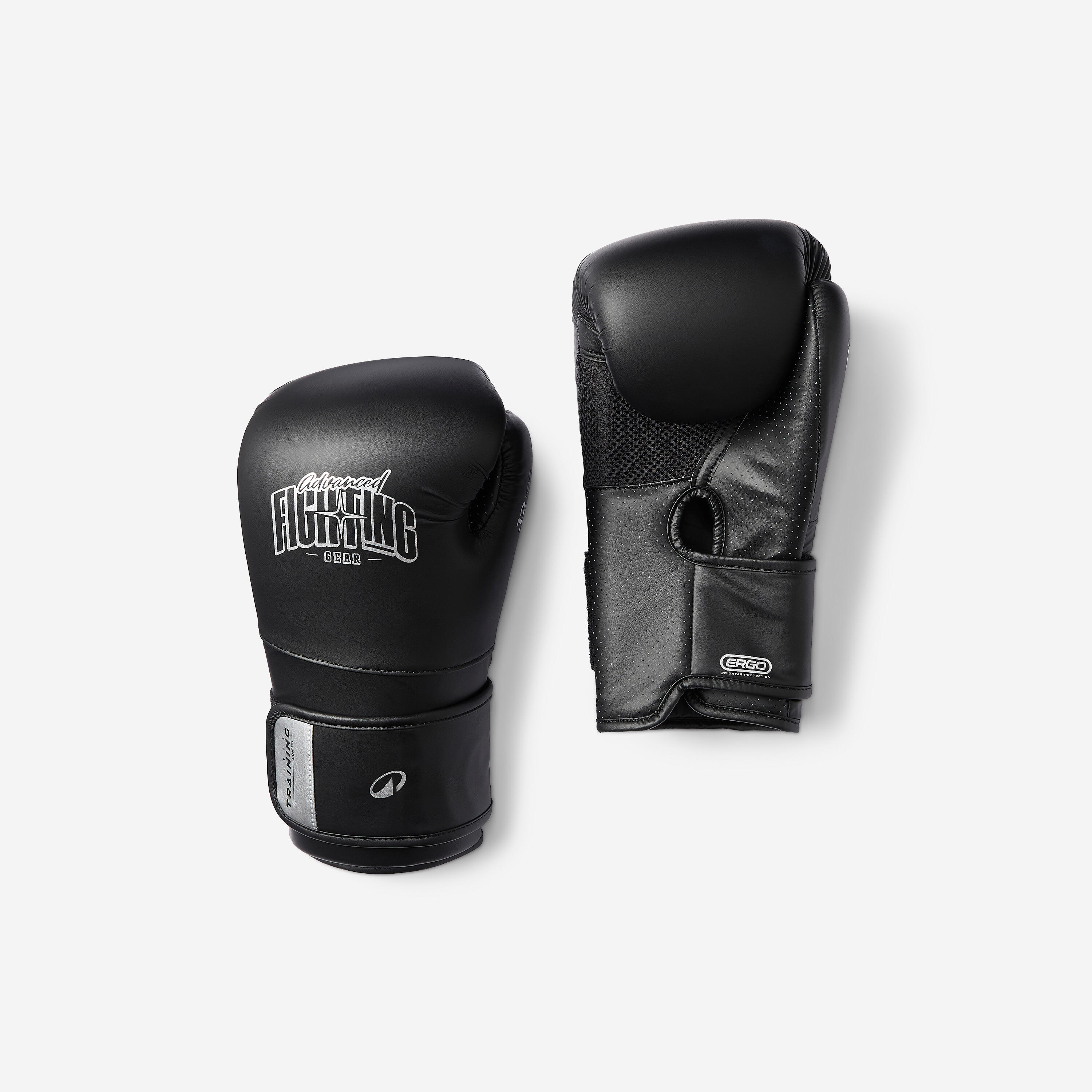 DOMYOS Bokshandschoenen voor training met ergonomisch schuim zwart