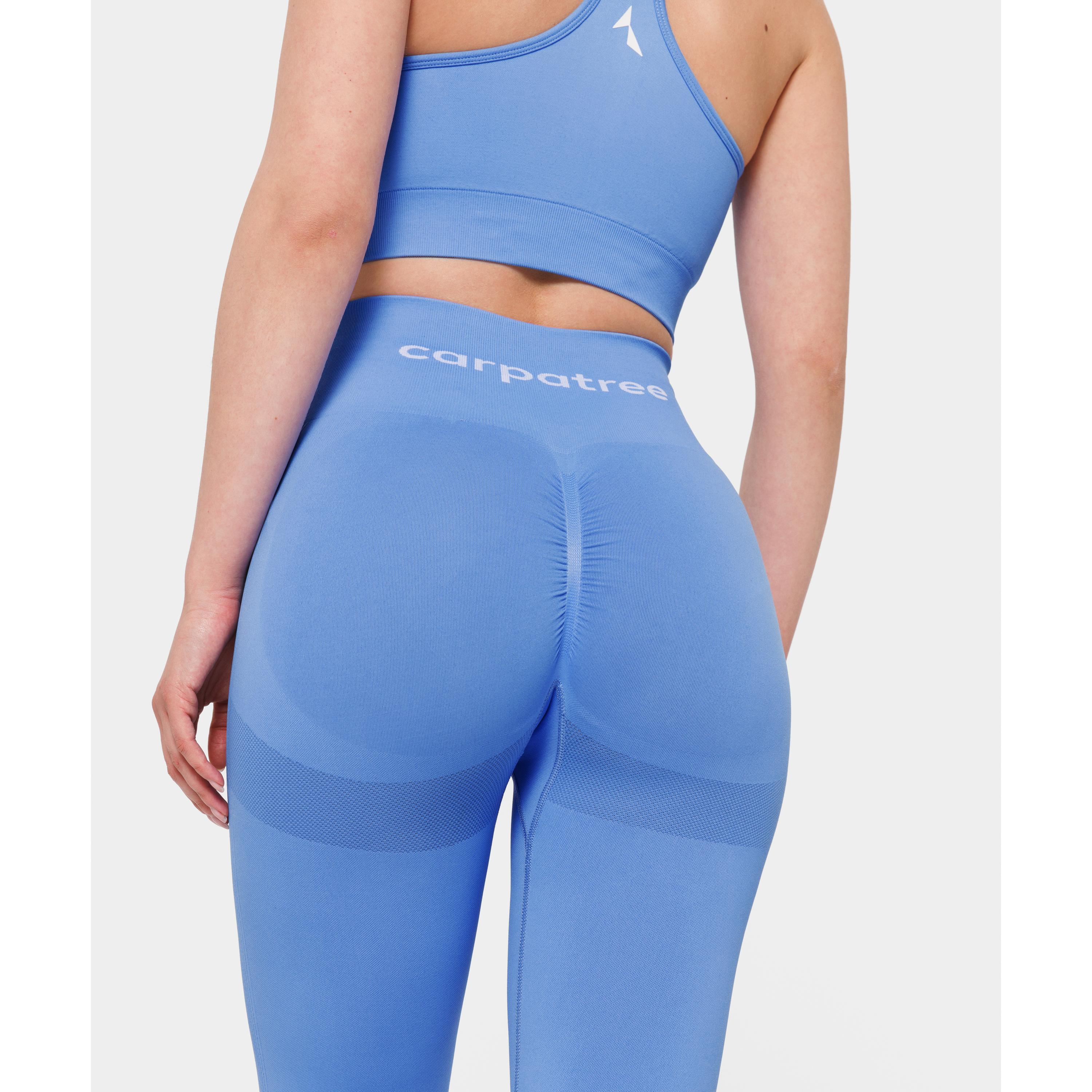 Legginsy bezszwowe Carpatree Allure niebieskie 3/4