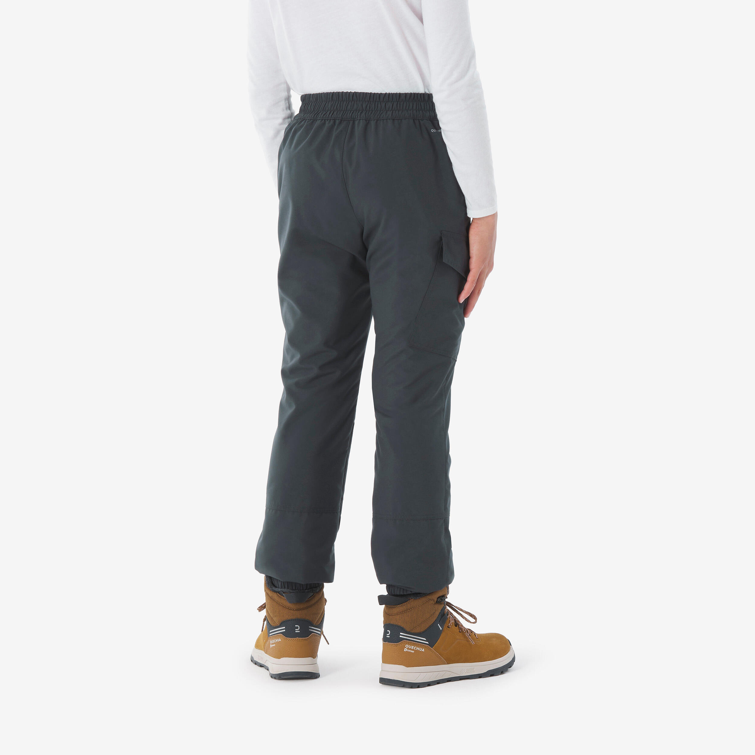 Kids’ warm trousers, 7-15 years NH100 - Grey